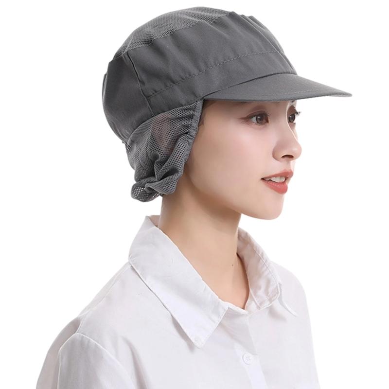 

Modern Cooking Bonnet Protect Hair from Grease and Dust, Suitable for Women Fashionable Cook Work Hat With Hairnet серый