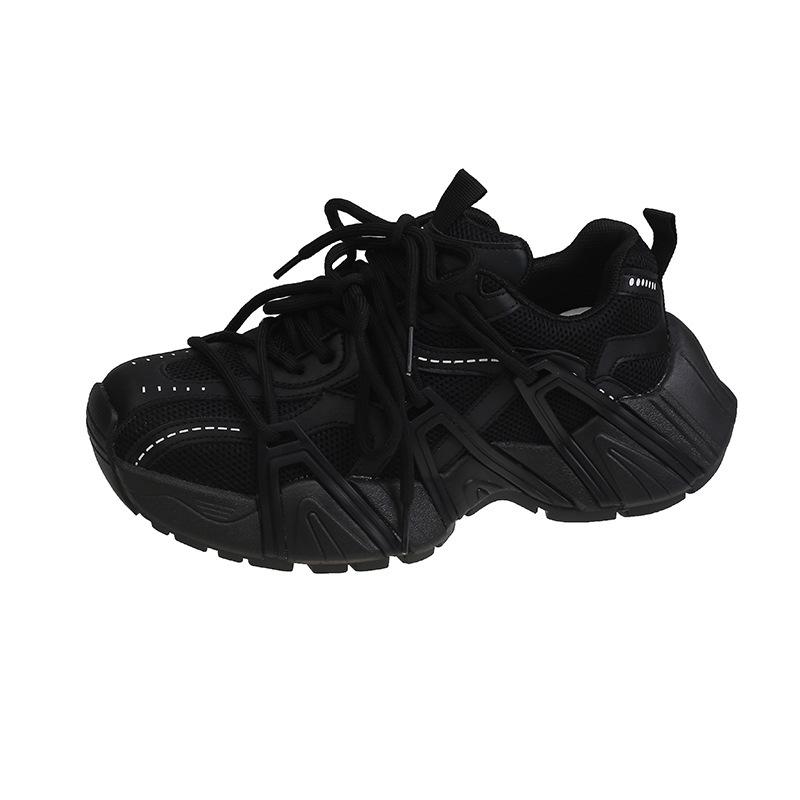 Paris platform color matching strap dad shoes women's autumn new small height increase casual sports shoes