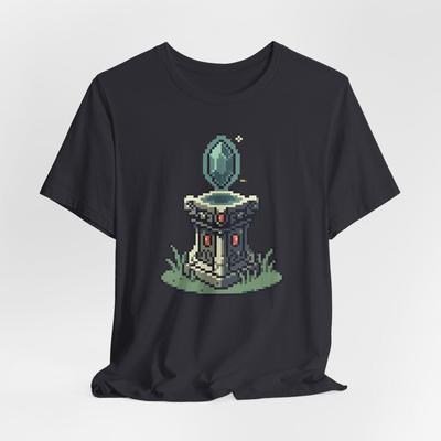 Pixel Shrine Tee | Fantasy Pixel Art, Magic Gem, Retro Game Aesthetic