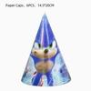 New Sonic Birthday Party Decoration Hedgehog Action Figure Party Paper Plate Knife Fork Paper Towel Cup Tablecloth Toy Kid Gifts