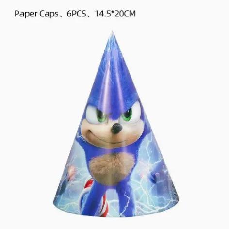 New Sonic Birthday Party Decoration Hedgehog Action Figure Party Paper Plate Knife Fork Paper Towel Cup Tablecloth Toy Kid Gifts