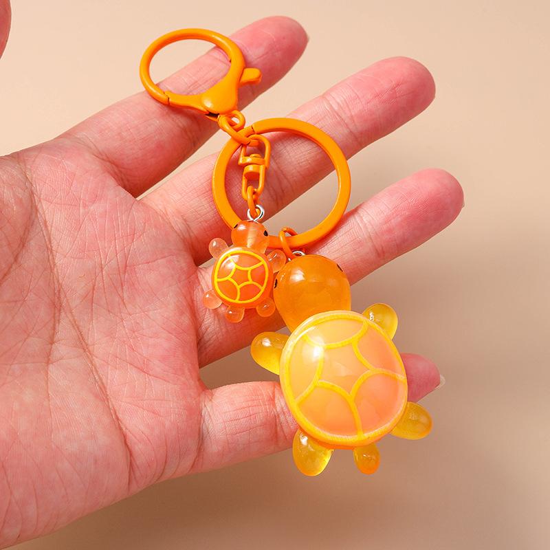 Cartoon Colorful Resin Animal Turtle Keychain for Car Key Souvenir Gifts for Women Men Handbag Pendant Keyrings DIY Accessories