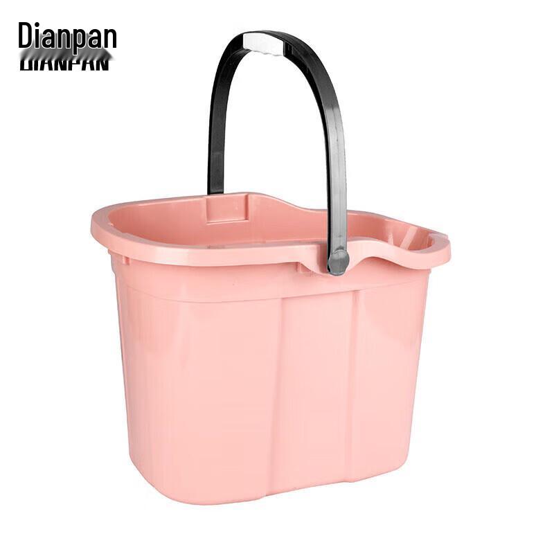 Commercial Square Plastic Mop Bucket with Wheels
