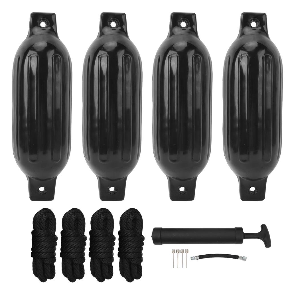 Inflatable Boat Bumper Kit Protective Ribbed Buoys Docking for Yacht Pontoon Fishing Boat Marine