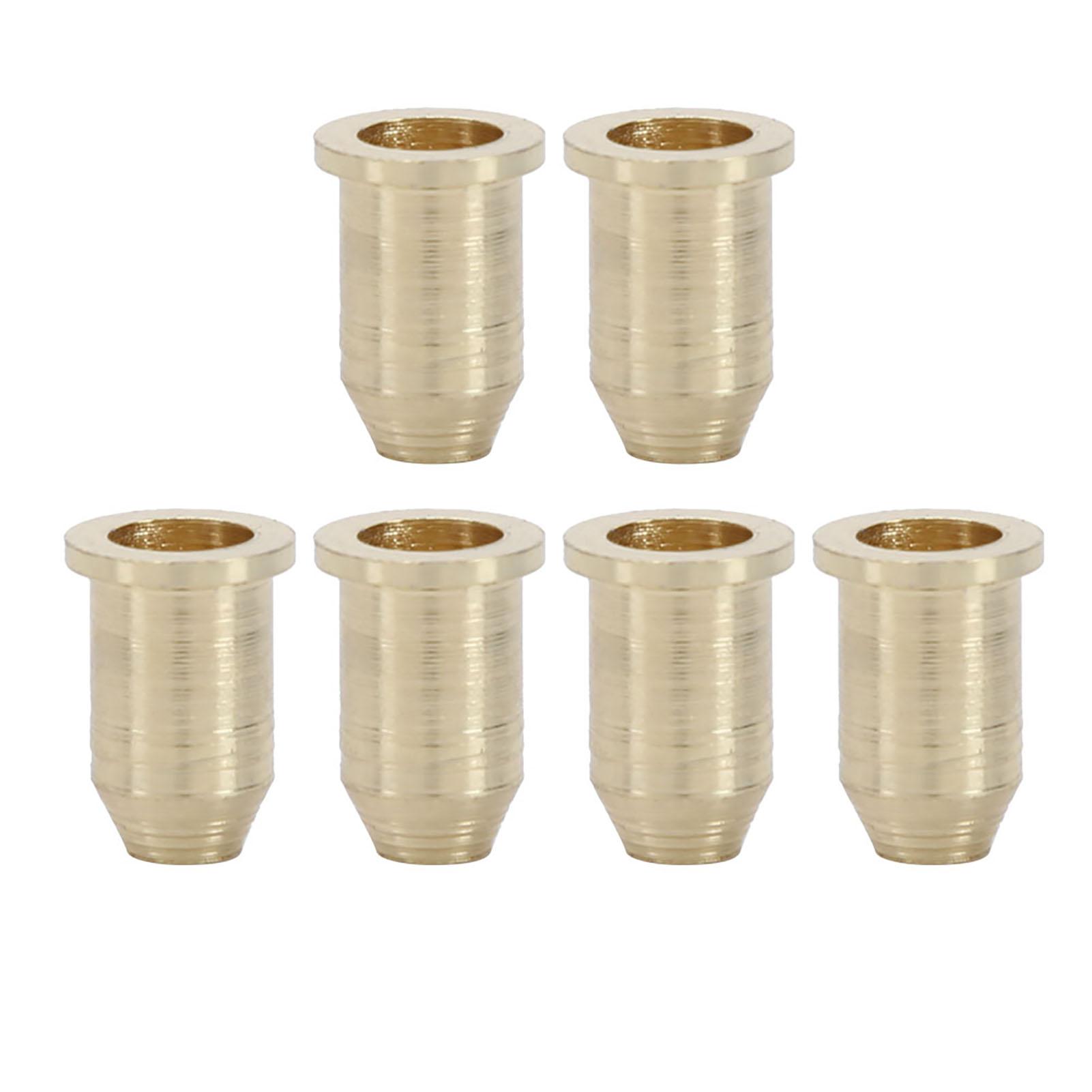 

6 шт. Железные наконечники для струн электрогитары, колпачки для струн гитары, аксессуары для инструментов (золотой)