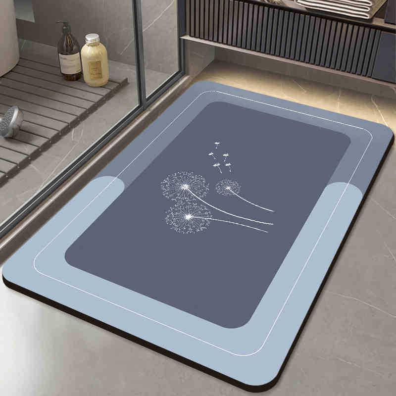 Quick-Dry Non-Slip Minimalist Floor Mat - Water-Absorbent & Easy-Clean for Bathroom & Entrance