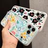 Vintage Floral Case For iPhone 17 Pro Max For iPhone 16 15 14 13 Pro Max Luxury Hybrid TPU+PC Clear Back Hard Cover