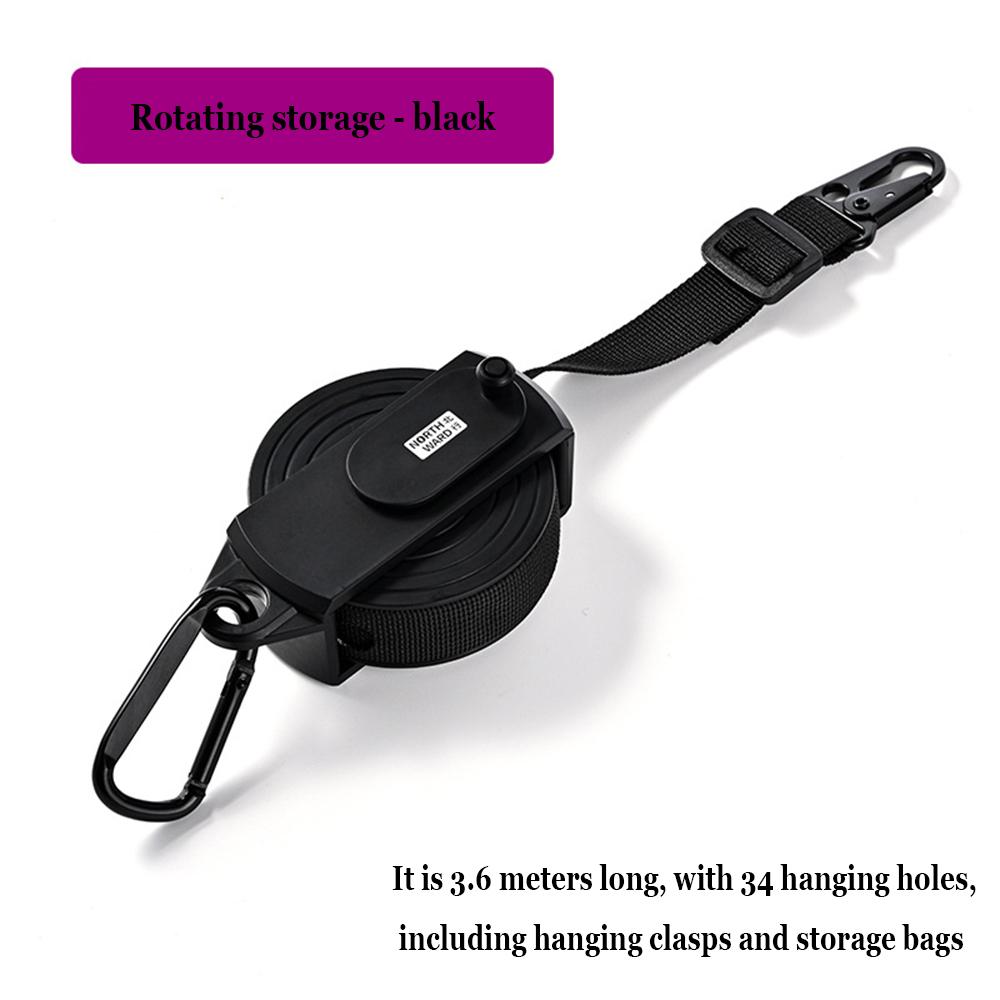 

3,6 м Выдвижная автомобильная бельевая веревка с 34 отверстиями для подвешивания, гарантирующими, что подвешенные предметы не скользят. Дорожная бельевая веревка чёрный