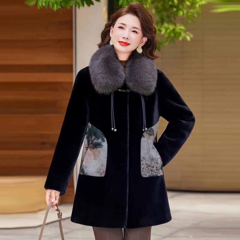 Women's Mid-Length Faux Fur Winter Coat