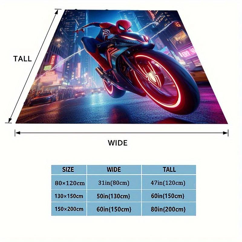 1pc Spider-Man Printing Blanket - Soft, All-Season Throw for Living Room, Bedroom,Personalized Gift with Adorable Cartoon Design