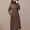 Fashion Middle Age Women's Winter Parka Hooded Casual Warm Long Coats Thick Women Jackets