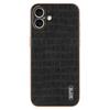 AZNS For iPhone 16 Case Electroplating Crocodile Texture PU+TPU Phone Cover