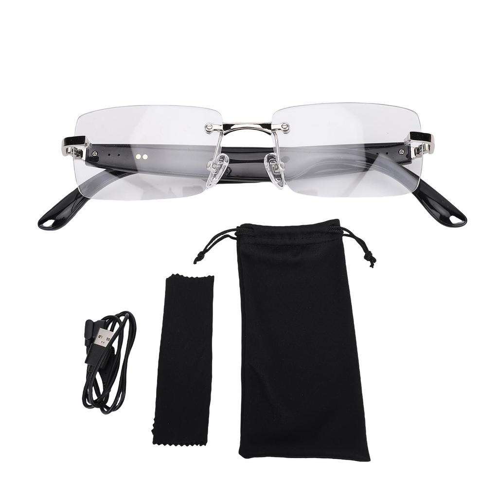 AI Smart Glasses Real Time Translation 180mAh Battery Noise Reduction Multifunctional Bluetooth 5.4 