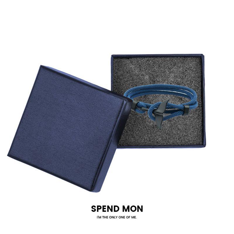 

Ремешок для переноски «Кит-хвост» Мужской Парный Плетеный Веревочный Женский Красный Веревочный Модный Браслет Простой Холодный Стиль Дизайн Особого Интереса Gift box(Note color default blue)