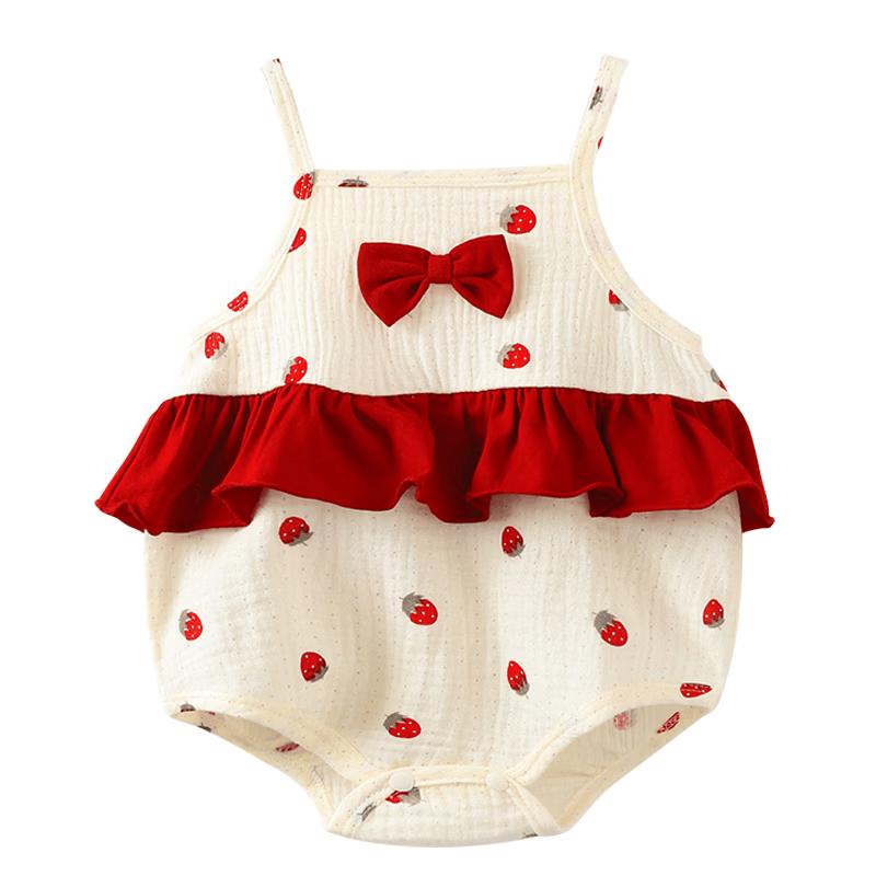 Baby Girl Summer Strap Bodysuit