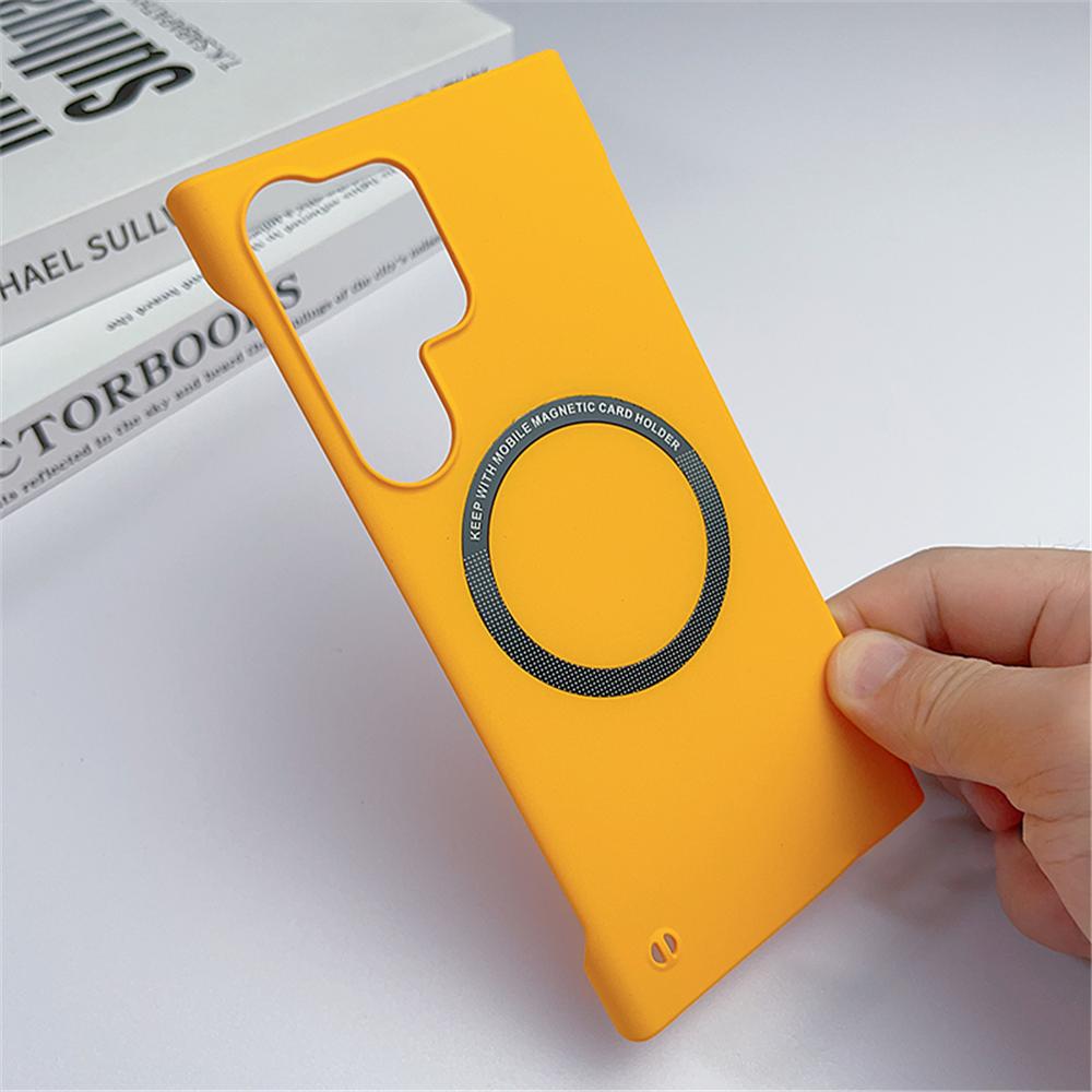 Luxury Ultra Thin Frameless Magnetic For Magsafe Case For Samsung S26 S25 Edge S24 S23 Ultra S22 Plus S21 FE Slim Hard Matte Cap