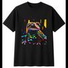 Gecko Neon Reptile Mens T-Shirt Black 100% Cotton Exotic Printed
