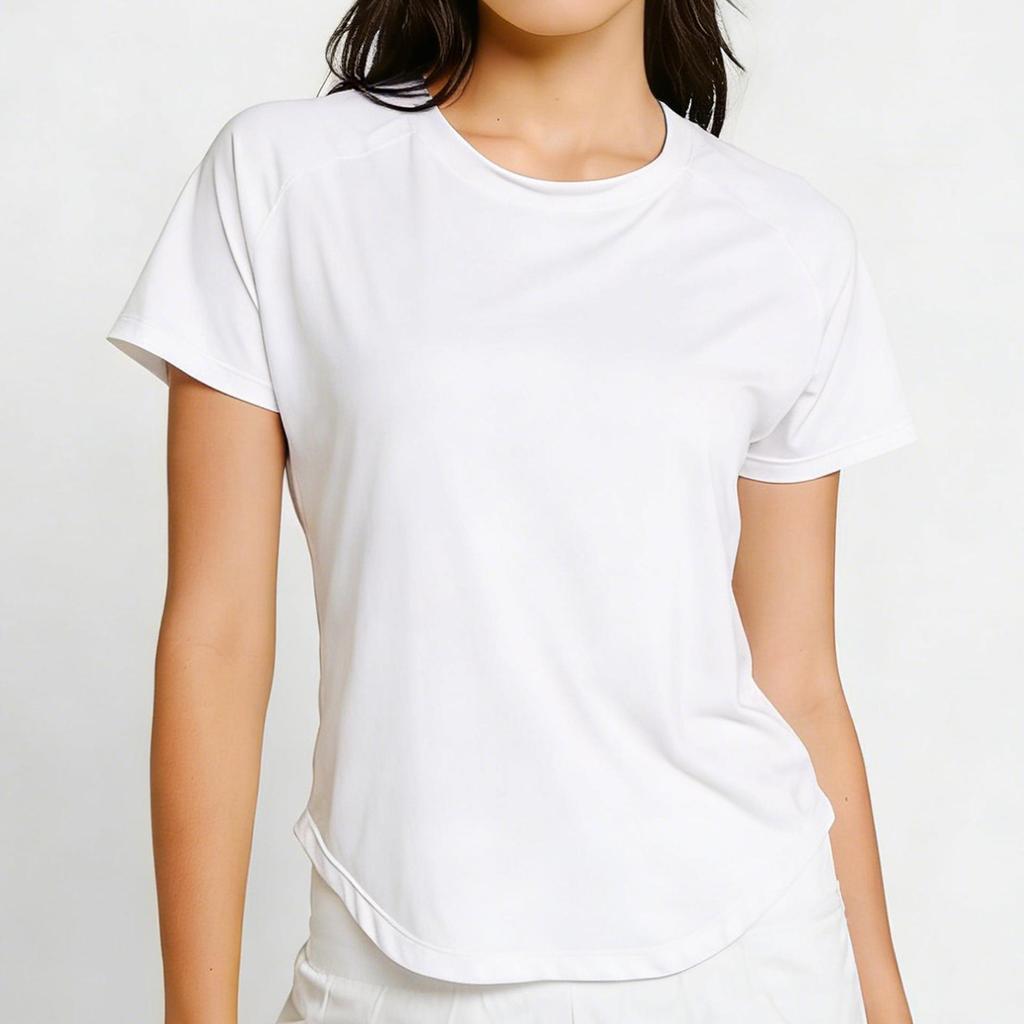 Professionelles Raglan Yoga Set: Sommer Quick-Dry Kurzarm-T-Shirt, Hose und Bare-Feel Sportoberteil