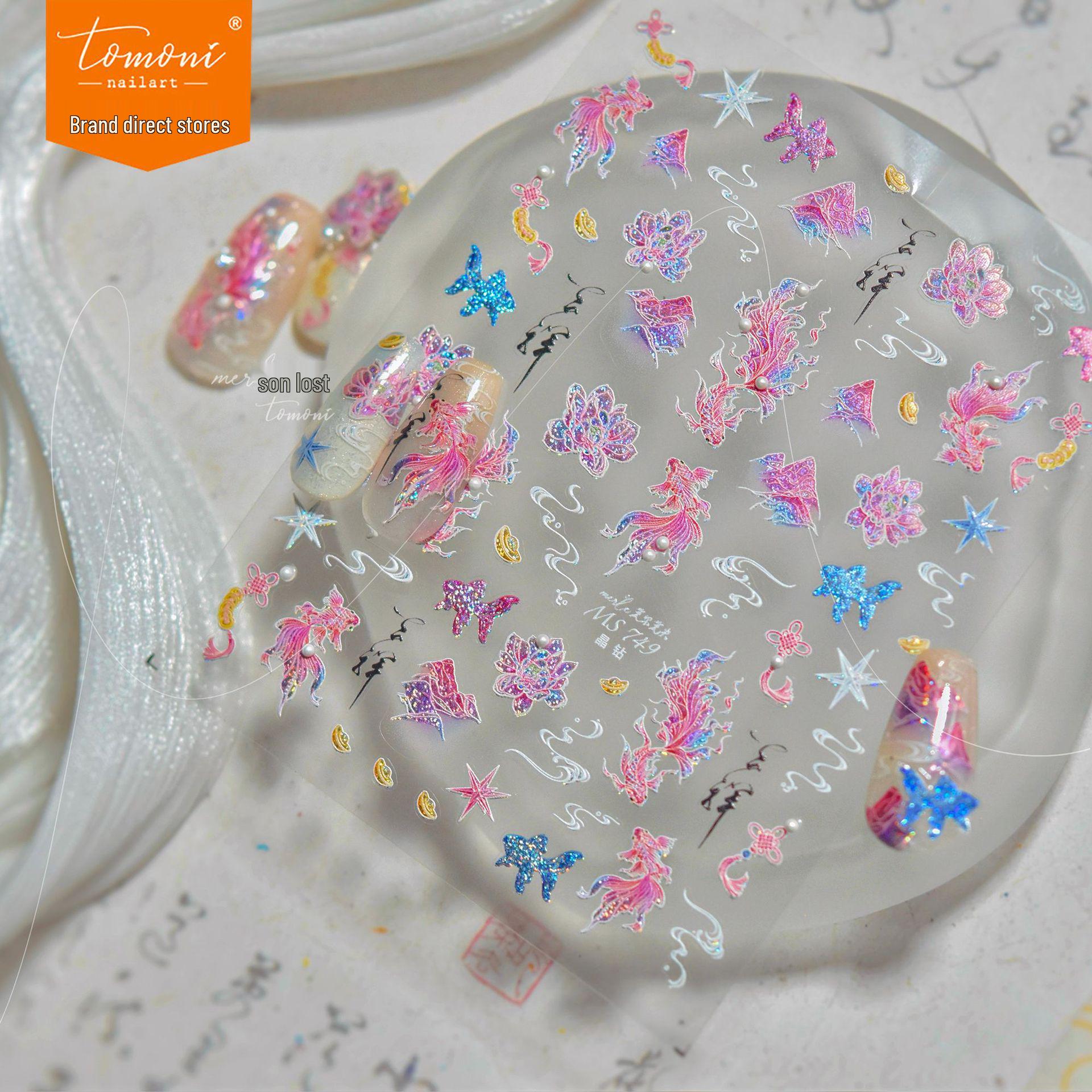 

Tomoni Crystal Diamond Koi Nail Stickers - Limited Edition Collaboration Style