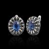 Light Luxury 925 Sterling Silver Earrings December Gemstone Natural India Kyanite Fine Jewelry for Women's Valentines Gift