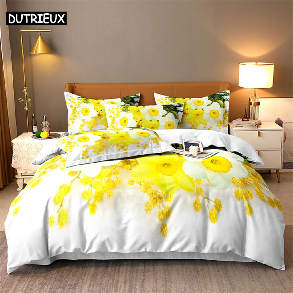 Daisy Queen Bedding Set Duvet Cover Set Kids Bedding Digital Printing Bed Linen King Size Duvet Cover Set Bedding Set