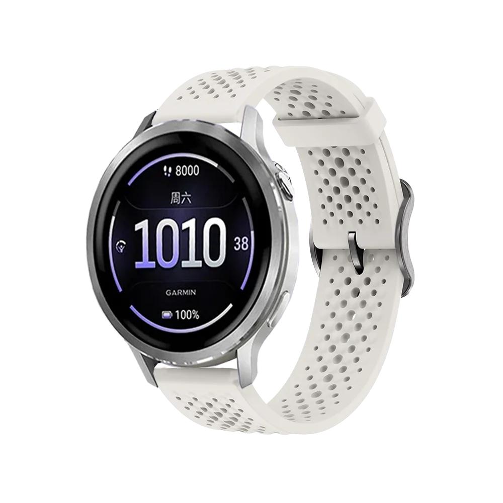 Cinturino per Garmin Venu 4/3S/2S Forerunner 255S 265S Vivoactive 4S Cinturino in Silicone da 18 mm per Garmin Venu 4 41mm Cinturino Sportivo Traspirante