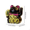 Mini Lucky Cat Figurine Cartoon Statue for Bookshelf Centerpiece Bedroom White
