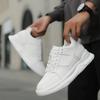 Men's White Sports Oxford Shoes Elevator Insole Height Increase 6cm Lace-up Sneakers Plus Size 37-46