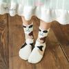 Mid Calf Socks 1 Pair Adults Cartoon Cat Rabbit Alpaca Giraffe Chick Fuzzy Fluffy Thickened Coral Fleece Stretchy Keep Warm Autumn Winter Floor