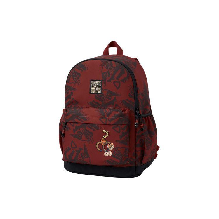 Li Ning Childrens Reflective Large Capacity Backpack Fabric Kids Backpack Kids backpacks Vermilion-Red YBSS024-1 Vermilion