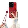 Happy New Year, Suitable for Apple 17Pro New 15 Flip Fur iPhon16promax Anti-drop Fine Hole 14