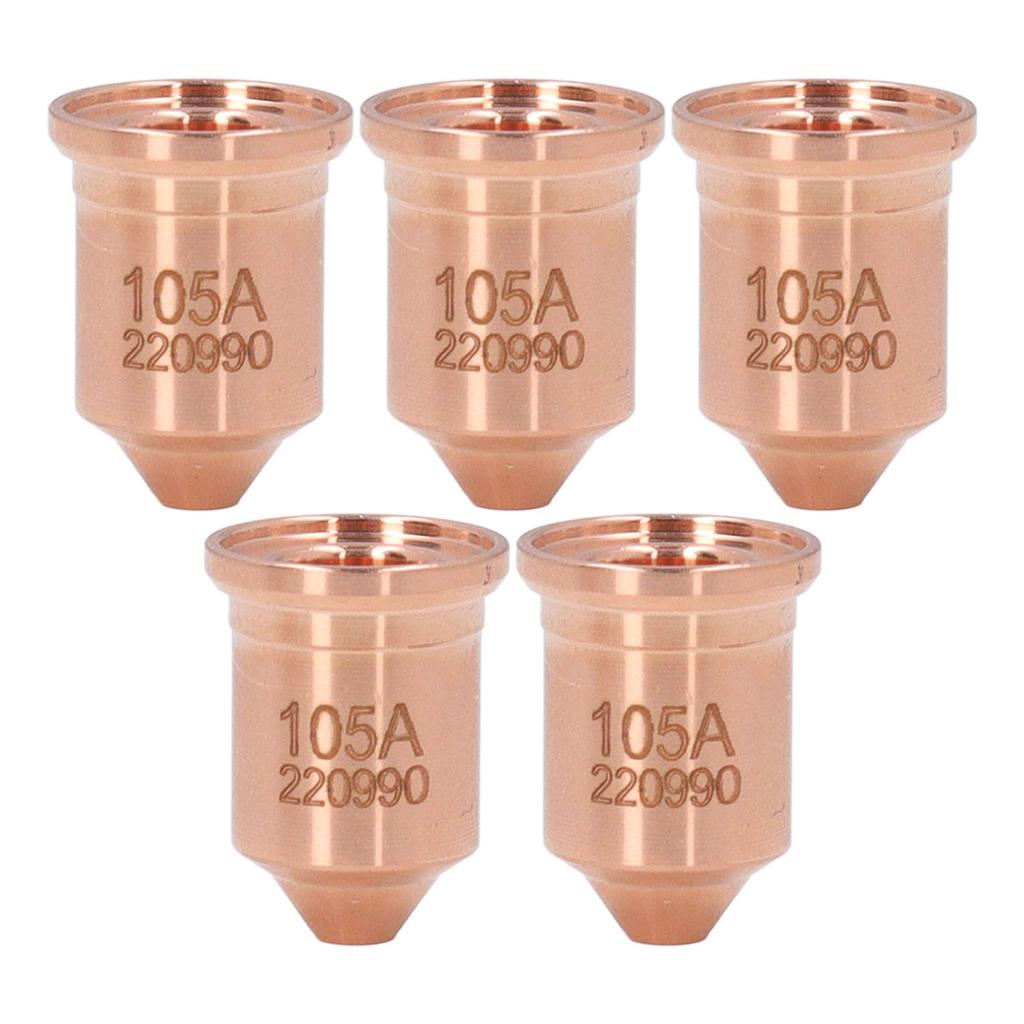 5 Pcs 220990 Nozzle Tip Brass Plasma Cutting Torch Nozzle Tips for PMX 65 85 105 125A Consumables