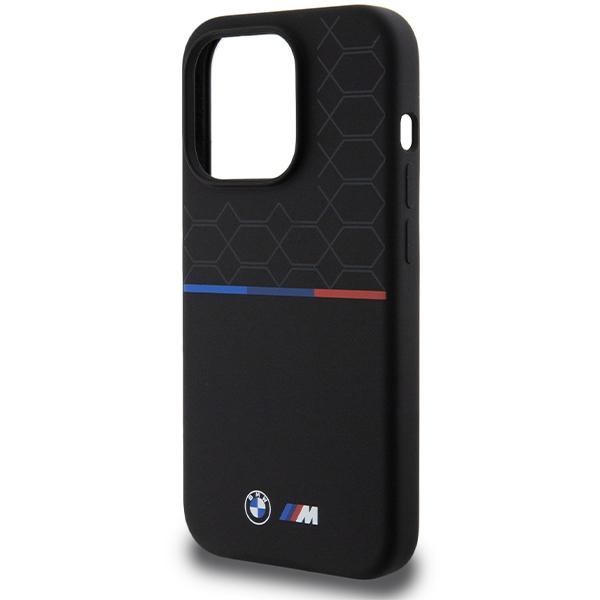 BMW Bmhmp15L22Smpk Iphone 15 Pro6.1 Czarny/Black Hardcase M Silicone Pattern Magsafe