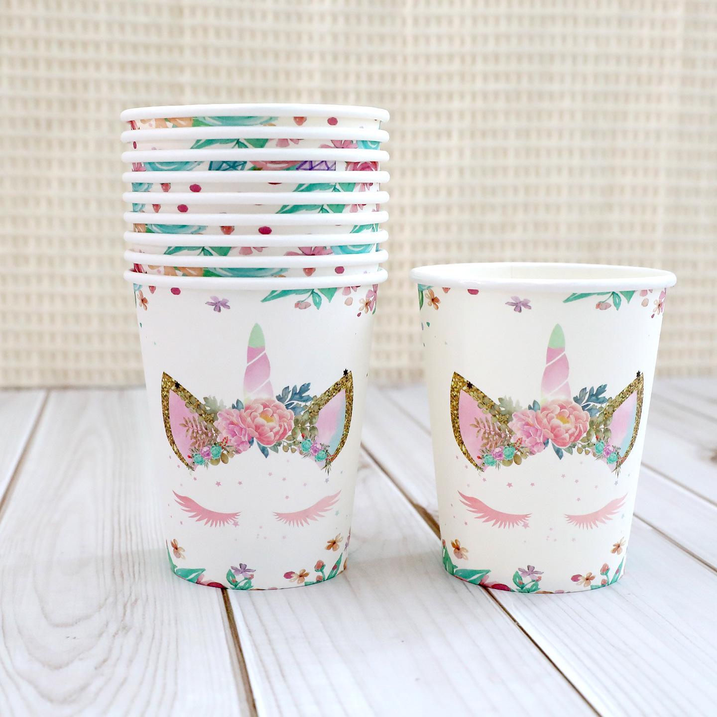 

Colorful Disposable Paper Cups - Party Decorations for Birthdays & Events 250ml