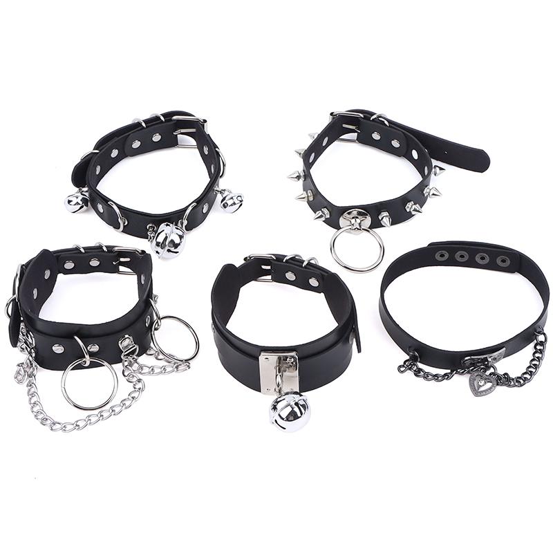 1 Stück Süß Kühl Cosplay Nieten Stern Punk Rock Gothic Damen Halsband Pu Leder Dorn Hip Hop Bondage Choker Schmuck