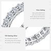 MODIAN 925 Sterling Silver Luxury Emerald Cut Square Sparkling Zirconia Wedding Ring For Women Anniversary Fine Jewelry Gifts