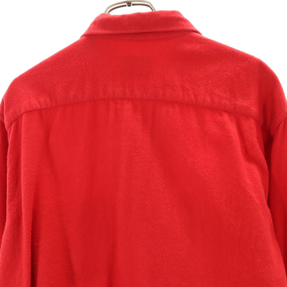 60s Rayon box silhouette Long sleeve Flannel shirt M Old vintage Men's Used