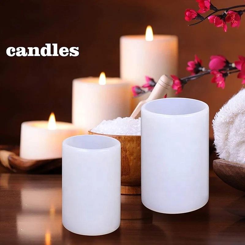 Cylindrical Silicone Mold DIY Epoxy Resin Candle Mold Aromatherapy Candle Clay Gypsum Process Casting Mold Christmas Decoration