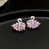 S925 Silver Needle Swan Earrings with Micro-Inlaid Zircon – Elegant, Fashionable, and Versatile