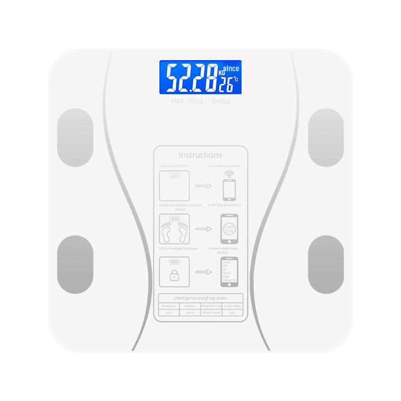 Bluetooth Body Fat Scale with Charging Feature - TEMU English Version