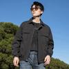 American Workwear Jacket Loose Fit Men's Coat Stand Collar Casual Outerwear Versatile Spring Autumn New Style Plus Size