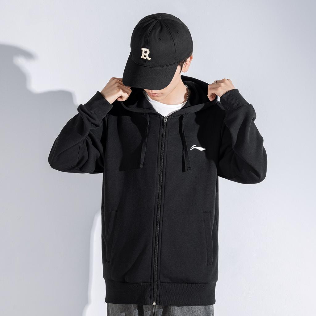 Li Ning Sweatshirt Men's Pure Black YWDV363-1