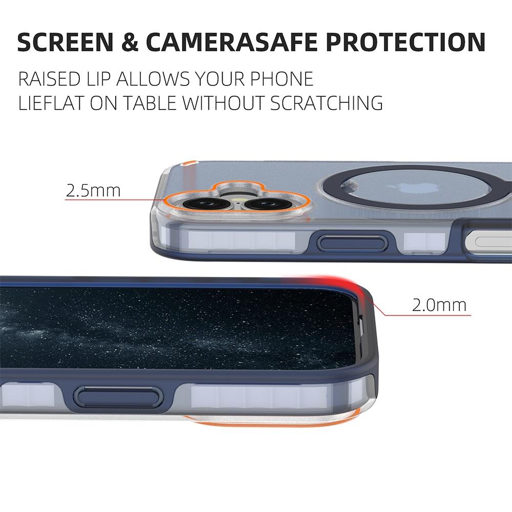 For iPhone 17 Magnetic Case with Kickstand TPU+PC Shockproof Phone Cover