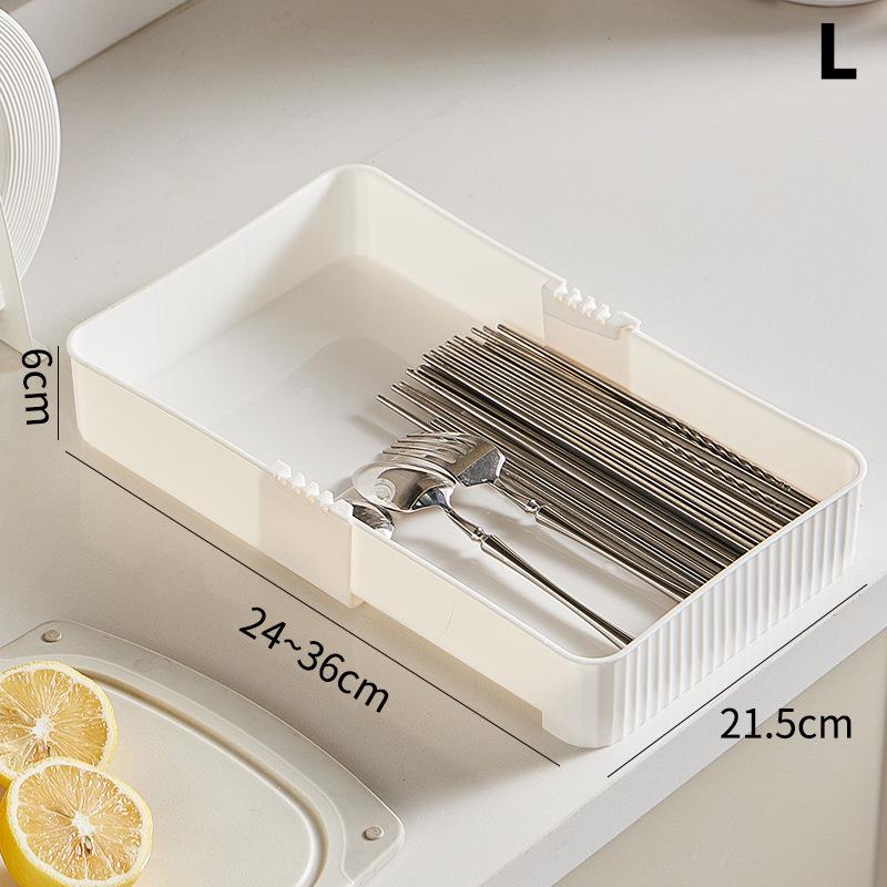 M-Expandable Drawer Organizer And Storage Bins Plastic Divider Box For Kitchen Flatware Makeup Tray Bathroom Office Holder