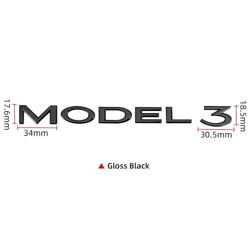 Car Sticker Tesla 3D ABS Chrome Rear Trunk Logo Emblem Badge Sticker Decal Accessory For Tesla Model 3 Y Accessories