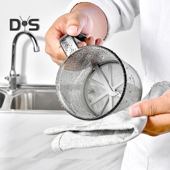 Síto na mouku jednou rukou lis Jemné síto na mouku Kuchyňský nástroj na pečení koláčů Cukr Kakaový prášek Koření