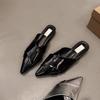 Fashion Flats Pointed Toe Women Slippers Sexy Party Mules Shoes Casual New Sandals 2025 Fashion Slingback Summer Shoes Woman Flip Flops