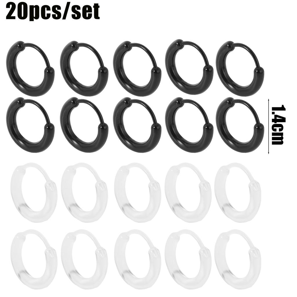 10/20 Stück Unsichtbare Harz Klare Ohrbügel Ohrringe Verhindern Allergie Transparenter Bioplast Knorpel Helix Ohrring Piercing Schmuck