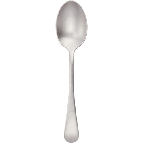 Aoyoshi VINTAGE INOX Dinner Spoon, Stainless Steel, Distressed Finish, Made in Japan, Dishwasher Safe, Vintage, 554193
