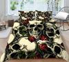 Quilt Cover 3D Printing Skull Home Bedclothes with Pillowcase King Double Size Soft Bed Set Luxury Duvet Cover